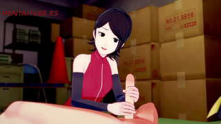 ���ોરુટો હેન્ટાઇ - સારડા જર્કોફ, ચૂસે છે, ટીટજૂબ કરે છે અને બોરુટો દ્વારા ગડબડ થાય છે