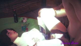 Star Wars Hentai 3D - Leia Crua Gnéas i dteach Aréir