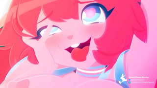 Bunny girl jāšanās (mākslinieks: dreamflowerbunny