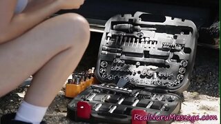 Banged కాక్ jerks