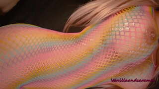 Busty金髪Slut Masturbates彼女の長Lollipop