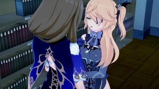 Фишл pieprzy się z Lisą. Anime seks dziewczyny z dziewczyna.